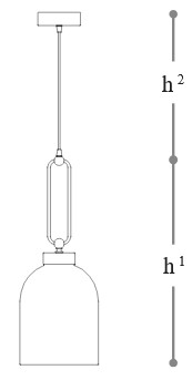 Valentina Incanto Italamp Lampe Suspendue - Dimensions